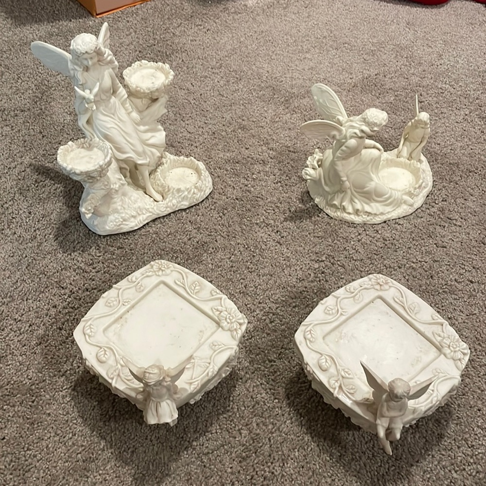 Partylite candle holder fairy set